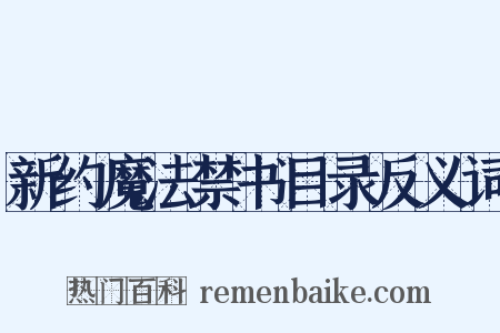 新约魔法禁书目录反义词是什么意思的图片